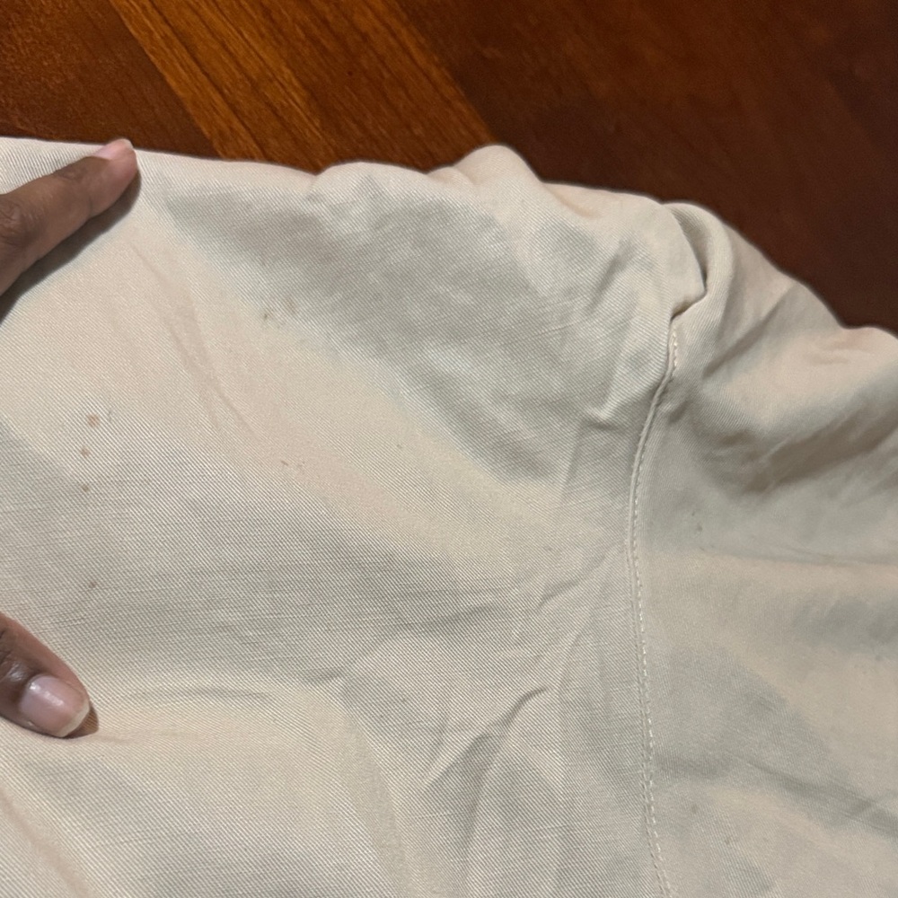 Madewell linen Harlow wide leg linen Lagenlook Beige Pants Sz 10 P - Picture 7 of 13